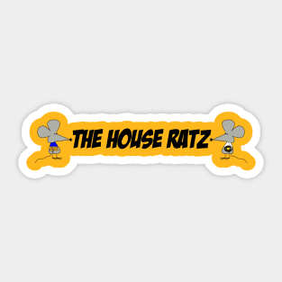 The House Ratz Black Logo Sticker